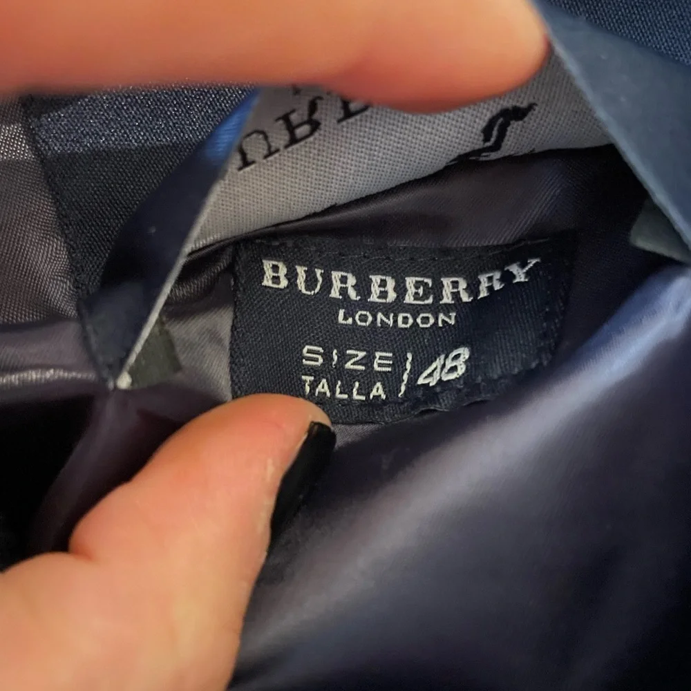 Burberry London Quilted Navy Jacket Mens Size 48 IT - Picture 4 of 9